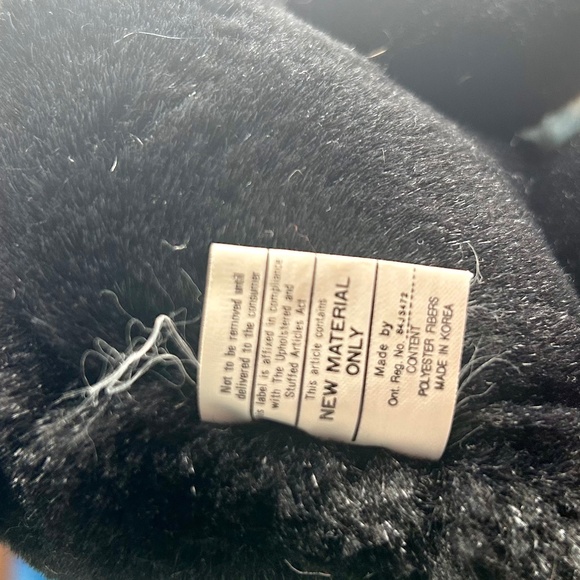 Vintage Black Stuffed Scottie Dog with Red and Green Plaid Bow - Picture 5 of 5